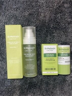 Dr. Melaxin CACTOX Pore Relief Jelly Serum Mist and Multi Balm